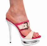 Karo 3301 - Hot Pink Leather & Beige Leather - Hot Pink Leather & Beige Leather in Mules and Clogs