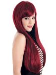 Obsession - Long silky one length style with bang. Center skin.

Length - 3-25"
Overall Length - 30"
 in Wigs