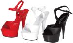 Tony Shoes 101-Lt - 6” PLATFORM ANKLE STRAP LEATHER SANDAL  in Mid-Platform High Heels