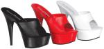 Tony Shoes 106-Lt - 6” PLATFORM LEATHER SLIP ON  in Mid-Platform High Heels