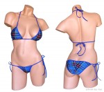 Tony Wear 3074-PL - Two piece butterfly tie side plaid bikini set. in Swim Wear and Bathing Suits