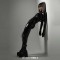 Camel-305 - Black Stretch Vegan Leather  