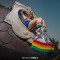 Rainbow Transparent Cloud Lace Up Ankle Highs Boots - White PVC