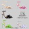 Pointed Toe Stiletto Heels Wedding Engage Party Flowers Sandals - Black