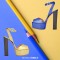 Peep Toe Platforms Ankle Buckle Straps Chunky Heels Pumps Sandals - Blue