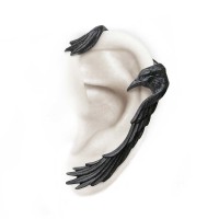 E355 - Raven Ear-wing Ear Wrap