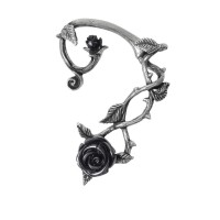 E410 - Black Rose Ear Wrap