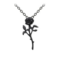 P695 - The Romance of The Black Rose Pendant