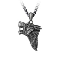 P833 - Dark Wolf Pendant
