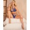 12-8002B - Allure Lace Bralette & Crotchless Panty Set Blue