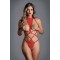 A1113R - Adore The Paradise Red Ultra Strappy & Lace Teddy