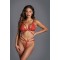 A1114R - Adore The Flame Red Strappy Lace Bra & Thong Set