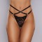 A1146 - Allure Cherished Lace And Mesh Thong Black 