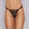 A1149 - Allure Good Girl Lace And Mesh Thong Black