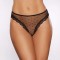 A1173B - Allure Lingerie The Secret Sheer Mesh Polka Dots Thong Panty Black