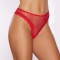 A1173R - Allure Lingerie The Secret Sheer Mesh Polka Dots Thong Panty Red