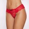 A1174R - Allure Lingerie Babe-a-licious Red Eyelash Lace Thong Panty