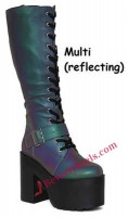 DF-002 Multi Colored Reflecting Platform Boots