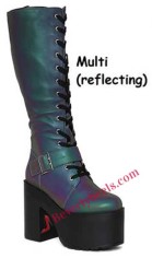 DF-002 Multi Colored Reflecting Platform Boots