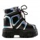 Mangosteen-05 Platform Sneakers - Black Hologram
