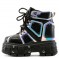 Mangosteen-05 Platform Sneakers - Black Hologram