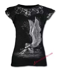 Chained Angel with Skulls Lady Tank Top