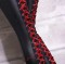 Sexy Red Lace-Up Lady Biker Leggings in Black
