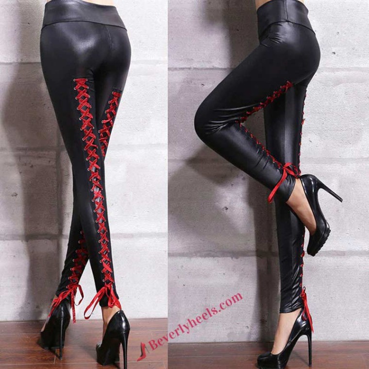 Red and black leggings deals