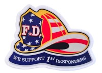 Fire Department Decal: We Support 1st Responders - 1-Pack