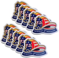 Fire Department Decal: We Support 1st Responders - 10-Pack