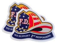 Fire Department Decal: We Support 1st Responders - 2-Pack
