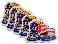 Fire Department Decal: We Support 1st Responders - 5-Pack