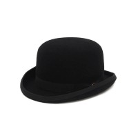 Derby Bowler Satin Lined Old Fashion Costumes Hat - Black