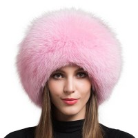 Earmuffs Faux Furry Siberian Winter Leather Hat - Pink