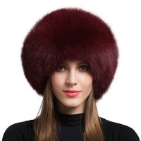 Earmuffs Faux Furry Siberian Winter Leather Hat - Red Wine