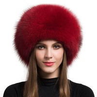 Earmuffs Faux Furry Siberian Winter Leather Hat - Red