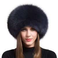 Earmuffs Faux Furry Siberian Winter Leather Hat - Stone Blue