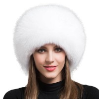 Earmuffs Faux Furry Siberian Winter Leather Hat - White