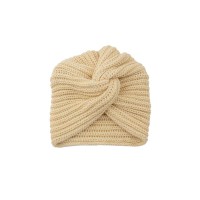 Vintage French Style  Knitted Wool Winter Hat Headwear - Beige