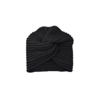 Vintage French Style  Knitted Wool Winter Hat Headwear - Black