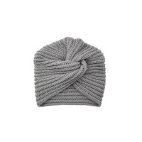 Vintage French Style  Knitted Wool Winter Hat Headwear - Gray