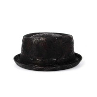 Porkpie Rustic Retro Vintage Style Hat - Black