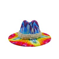 Colorful Bead Straps Panama Party Hat - Multicolor