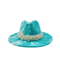 Colorful Bead Straps Panama Party Hat - Multicolor