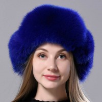 Ushanka Earmuffs Faux Furry Nomad Winter Hat - Blue
