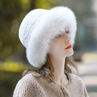 Winter Fashion Faux Fur Warm Hat - White