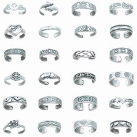 Sterling .925 Silver Toe Ring Assortment - 24 Pieces