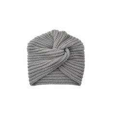 Vintage French Style  Knitted Wool Winter Hat Headwear - Gray