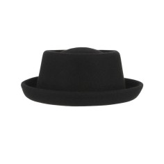 Porkpie Old Fashion Concept Costumes Winter Autumn Warm Style Hat - Black