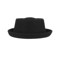 Porkpie Old Fashion Concept Costumes Winter Autumn Warm Style Hat - Black